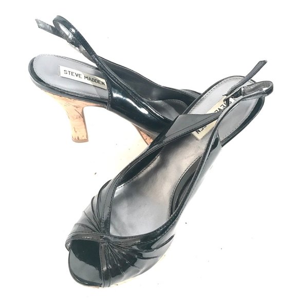 Steve Madden Shoes - STEVE MADDEN Black Size 9 Shoes Cork Pumps Heels